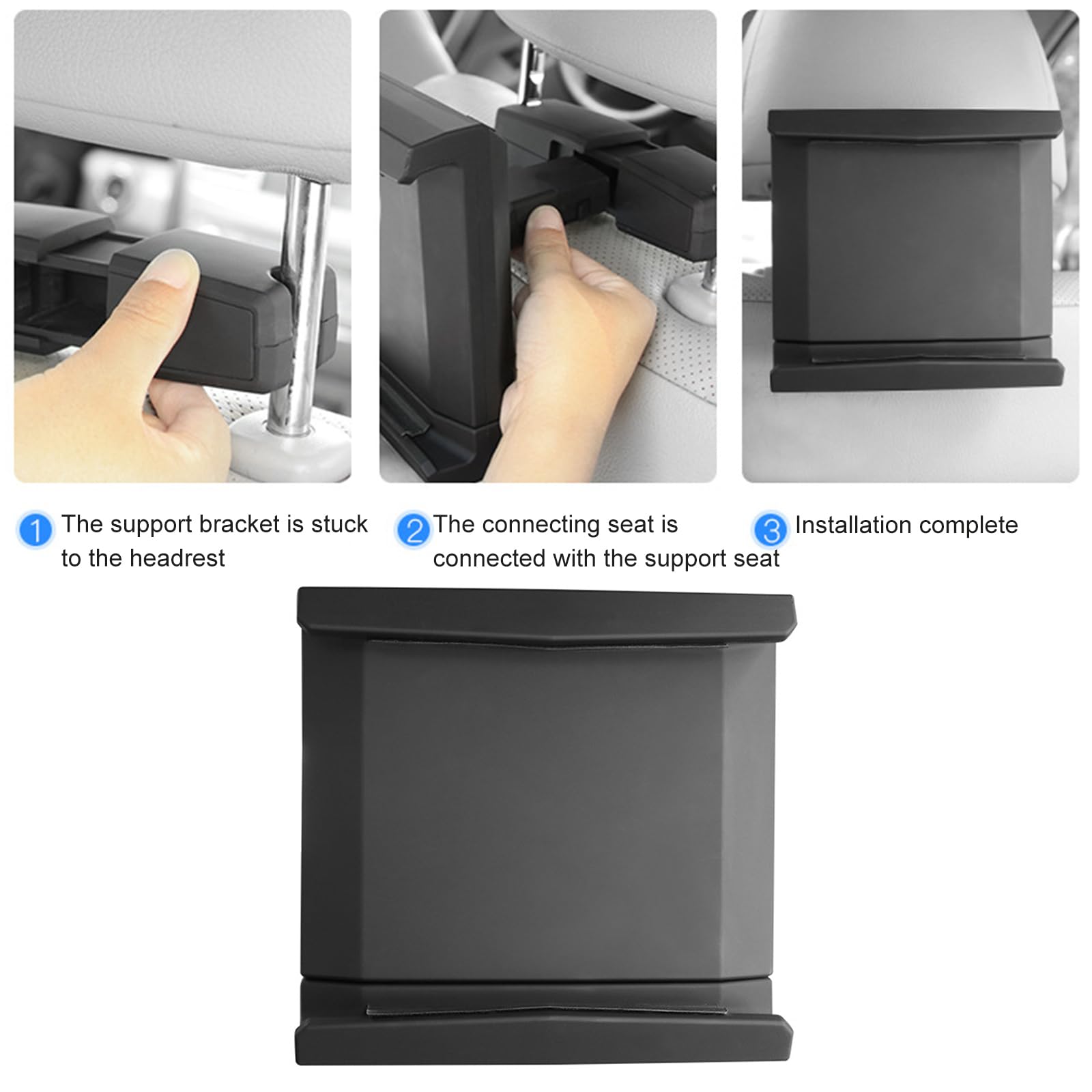 Soporte para reposacabezas de coche para almohadilla, soporte ajustable para tablet con rotación de 360 grados y brazos extensibles