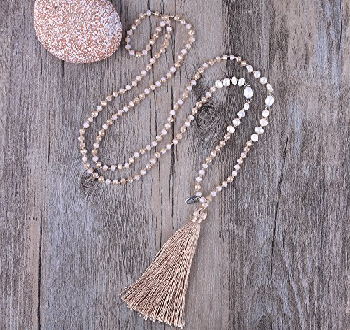 Kelitch Women Necklace Tassel Pearl Necklace Long Tassel Necklace Shining Crystal Necklace New #TOP5