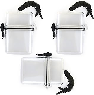 Sport Waterproof Case ID Card Badge Holder Floating Sports Case Heavy Duty Durable Locker Dry Box Fishing License Holder Waterproof(Clear 3Pcs)