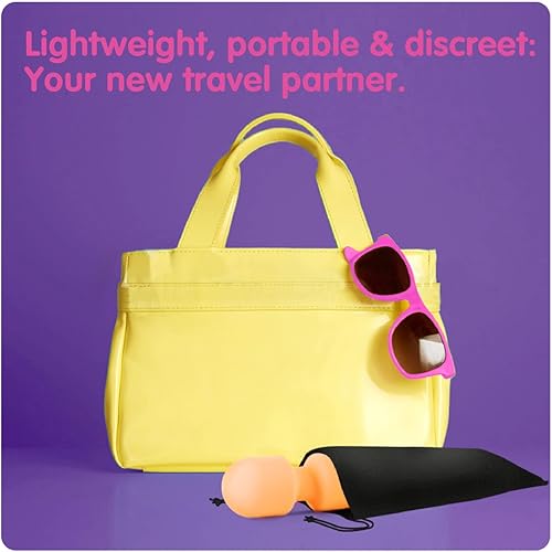 Miniatura 6 de Barra masajeadora Six Nine personal, recargable, inalámbrica, con 20 patrones de vibración, 8 velocidades, incluye bolsa de viaje Melocotón