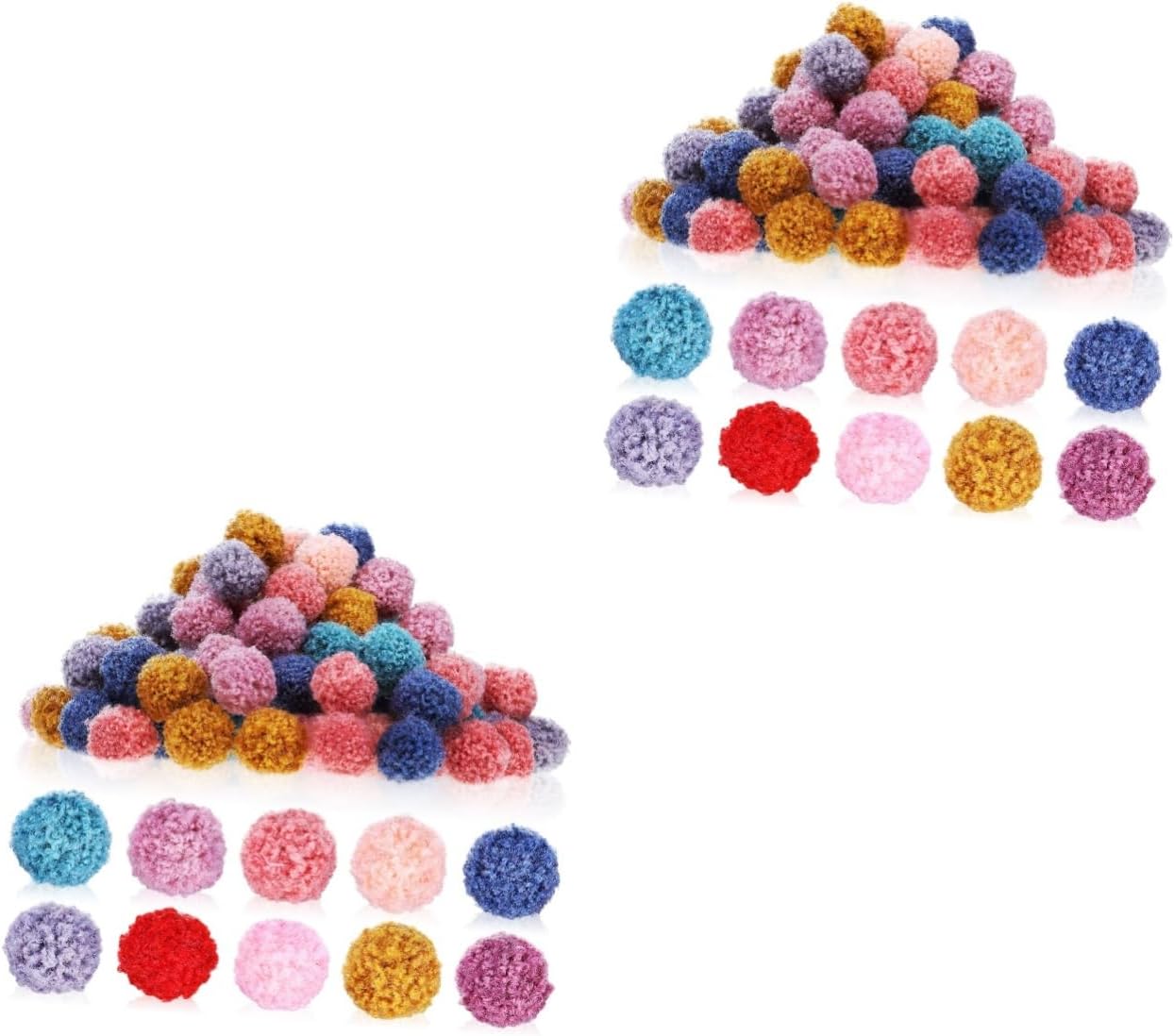 MUELODSIC 400pcs Colorful Pompoms for Boys and Girls Crafts Fuzzy for Art Projects Decorations and Creative Fun Activities