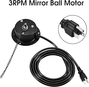 Amazon.co.jp: NuLink 3 RPM ミラーボールモーター 高耐久 ディスコ