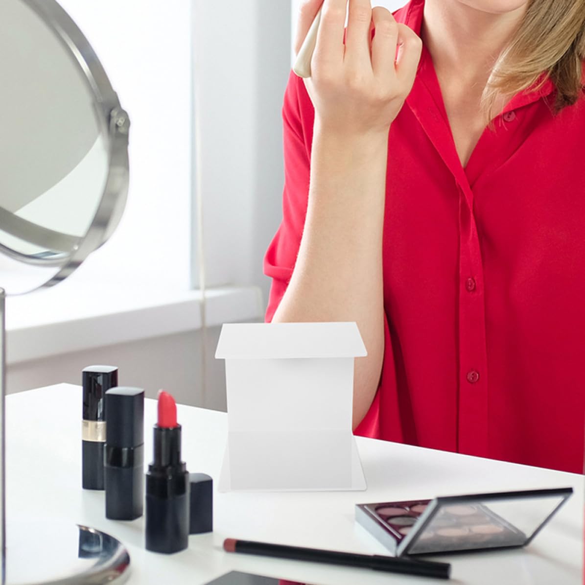 Operitacx 8 Pezzi Supporto per Extension Ciglia in Plastica Bianca, Stabile | Saloni di Bellezza, Design Ergonomico, Facile Manutenzione, Riduce Affaticamento di Braccia e Collo