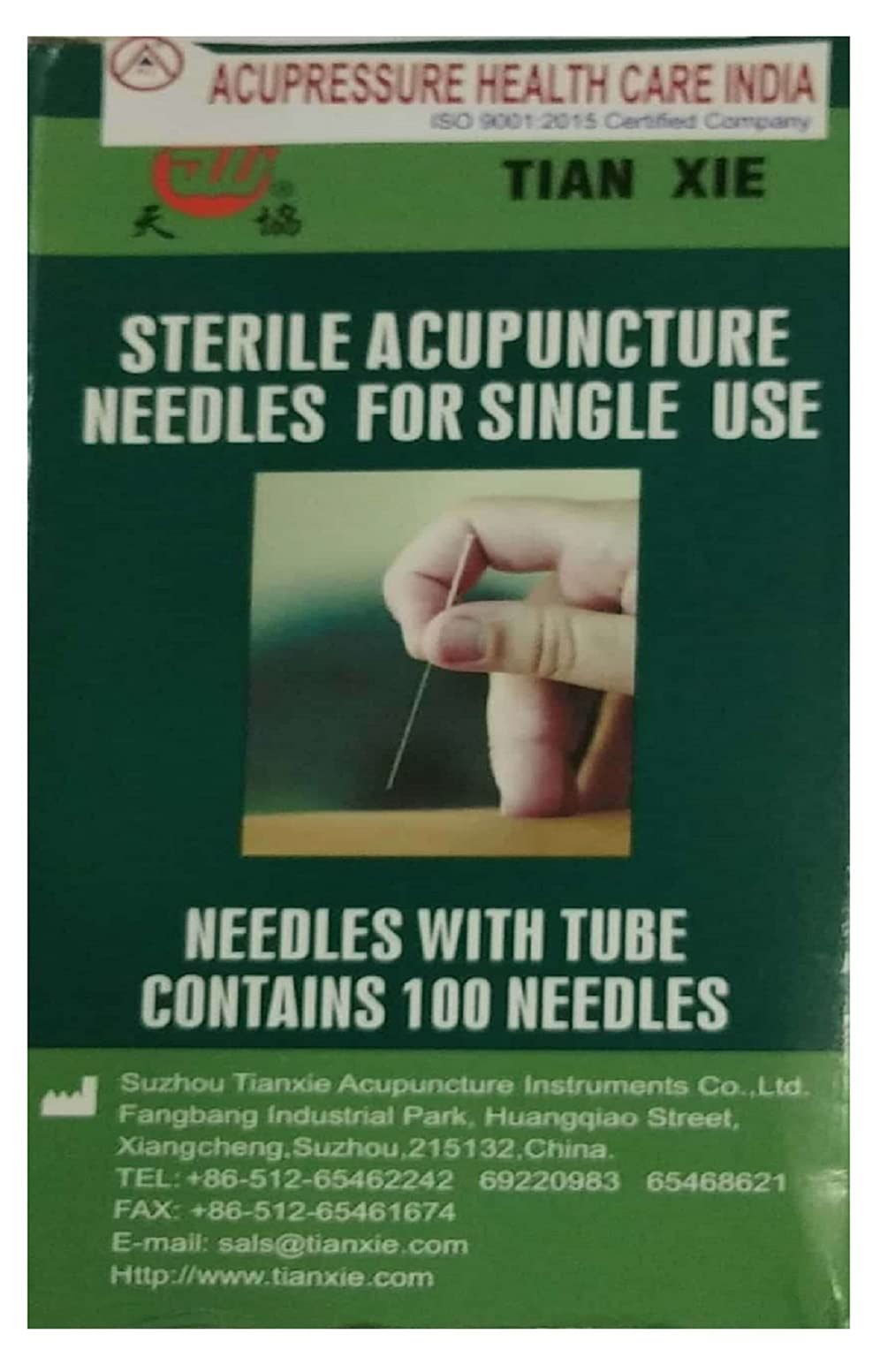 ACi Acupuncture Needles for Single Use Pack of 100 Needles (0.25 x 75)