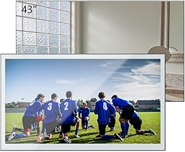 Soulaca 43 inches Large Smart TV Mirror 4K Screen Vanishing IPX6 Waterpr...