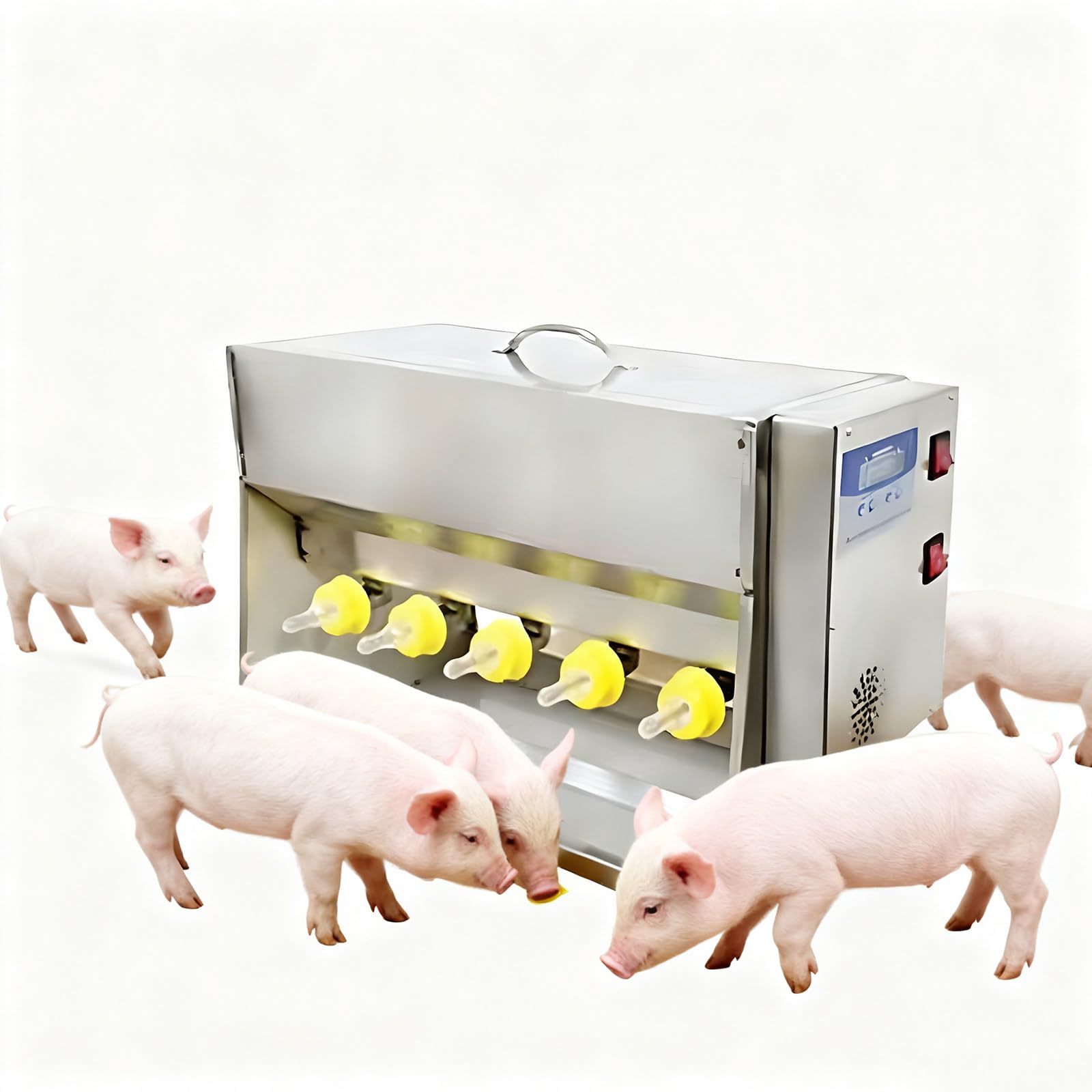 Máquina automática de alimentación de leche de cerdo, 15/20L con temperatura constante y función de sonido, 14 pezones, ideal para granjas y pastos