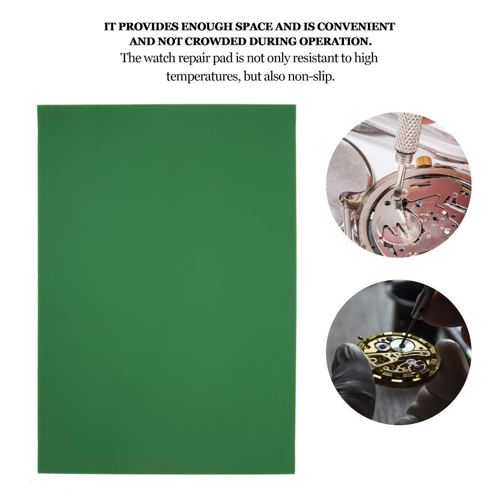 Pad Repair Mat,Electronics Mat,34 x 24cm Stable Heat?Resistant Non?Slip Durable Watch Repair Work Pad, Eco?friendly Soldering Station Mat, for Watchmakers Watch Repairing Workers