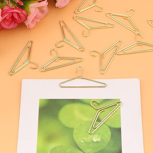 Miniatura 9 de 12 clips de papel con forma de colgador, marcapáginas de alambre de metal, clip organizador de documentos, suministros de papelería para oficina,