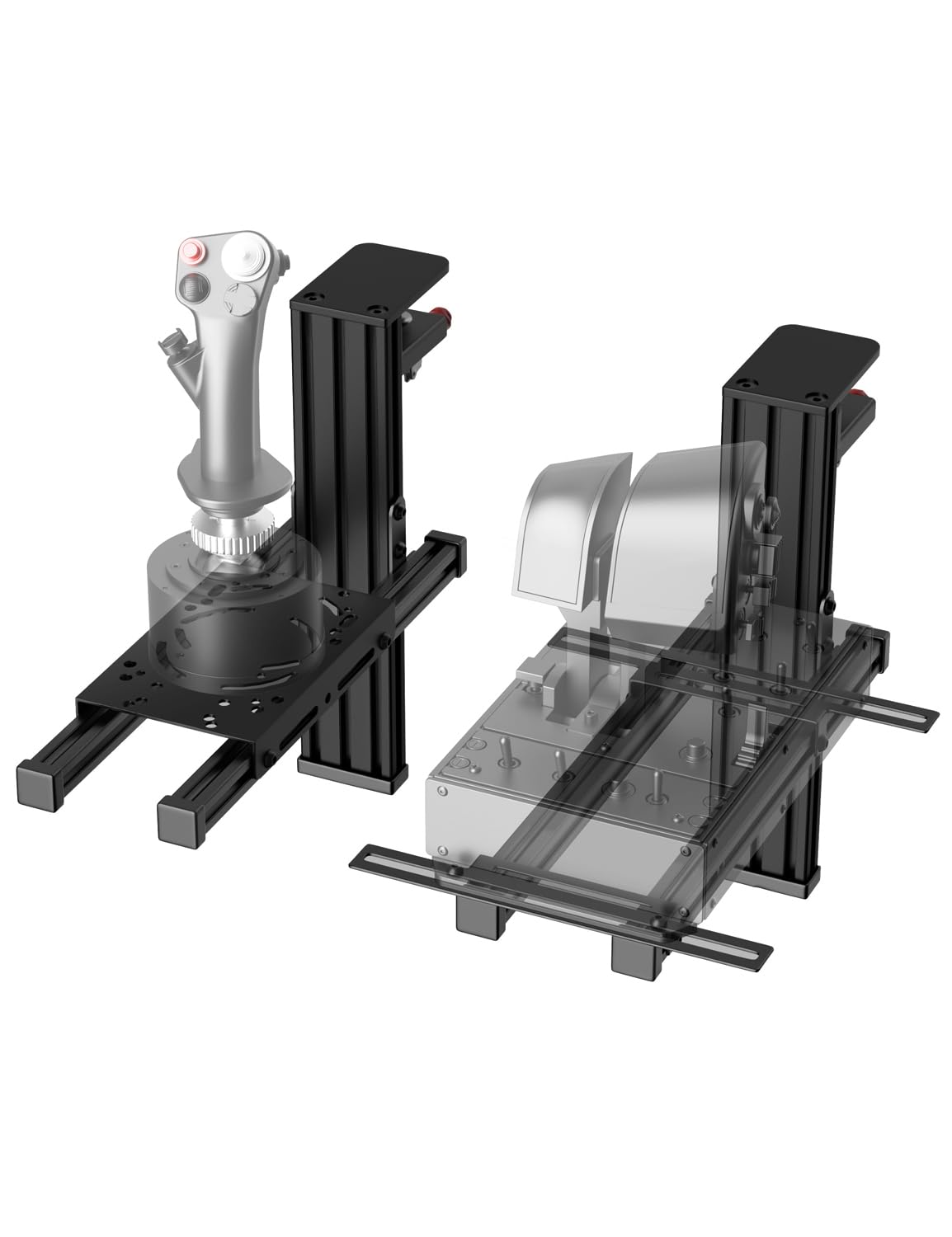 Lot de 2 Support de Table pour Flight Sim HOTAS Compatible avec Logitech X56/X52/X52 Pro, Thrustmaster Hotas Warthog/T.16000M/T-Flight Hotas 4/X, SimTask Farmstick/Sol-R2 et Winwing Orion Hotas‌ 1/2
