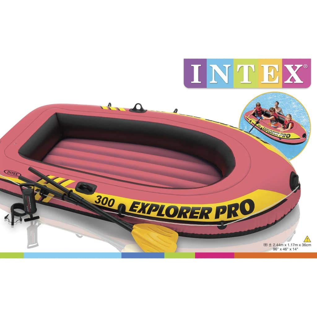 INTEX Barca Inflable Explorer Pro 300 58358NP con remos e hinchador