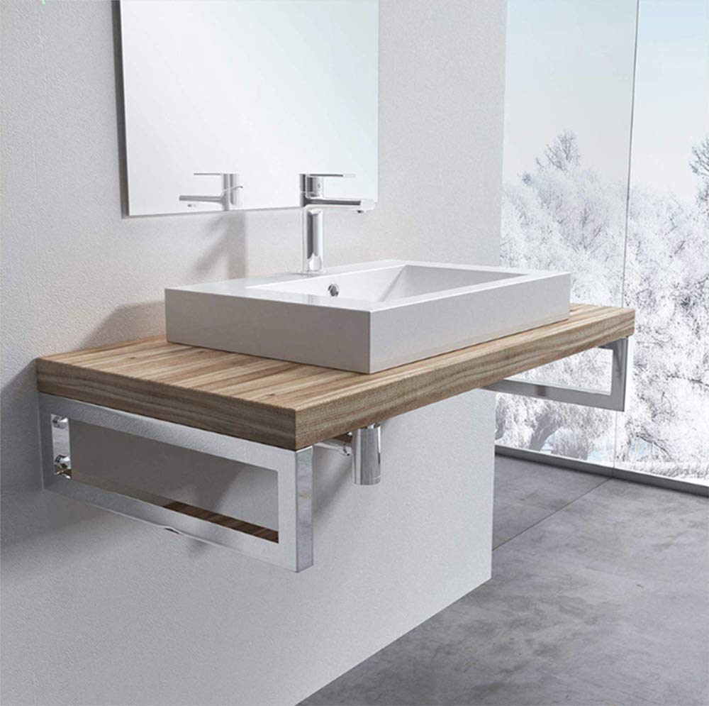Juego De Consola De Pared De Acero Inoxidable Soportes De Pared De 450mm para Estanterías, Encimeras O Lavabos