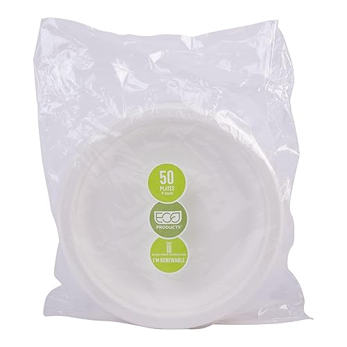 Miniatura 9 de Eco-Products - Platos de caña de azúcar renovables y compostables, plato de cena de 9 pulgadas, caja de 500 unidades (EP-P013)