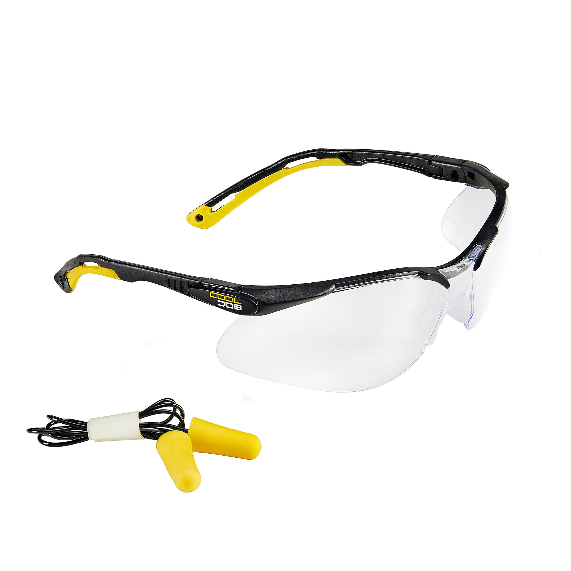 COOLJOB ANSI Z87.1 Safety Glasses with Anti-Fog Clear Lens, 100% UV Proof