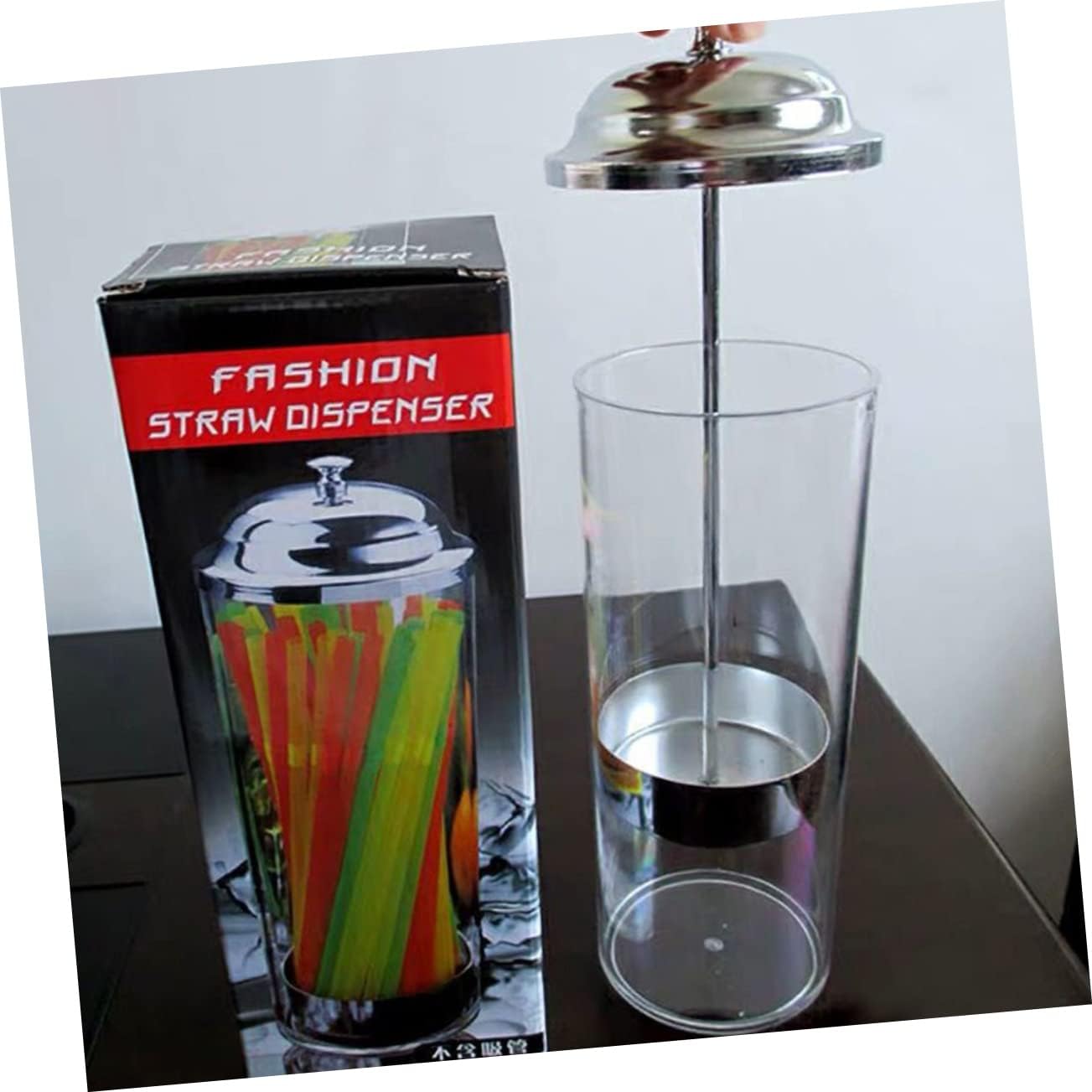 Plastic Straw Storage Bucket for Countertop Use and Easy Cleaning