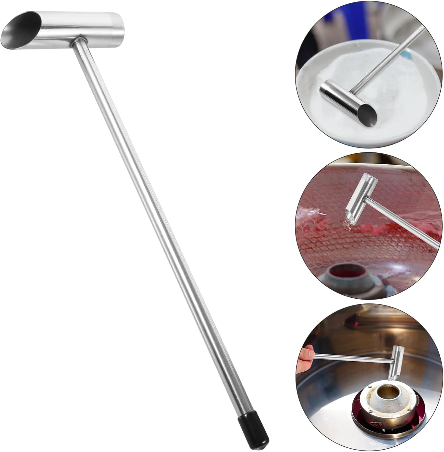 MAGICLULU Marshmallow Scoop Stainless Steel Sugar Spoon Essential Accessory for Marshmallow Machines Ergonomic Design Portable and for Household Use Easy to Clean