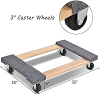 Vista 6 de Goplus - Carrito para transportar muebles, resistente, trabajo pesado