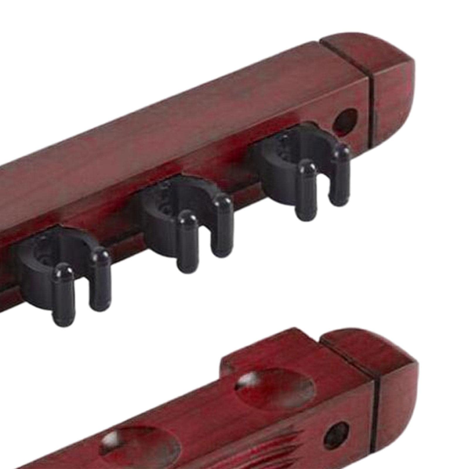 Griffe de Porte-Queue de Billard, Repose-Queue de Billard, Support de Rangement en Bois, Support Mural pour 4 bâtons de Billard, Support Mural avec 4, Rouge