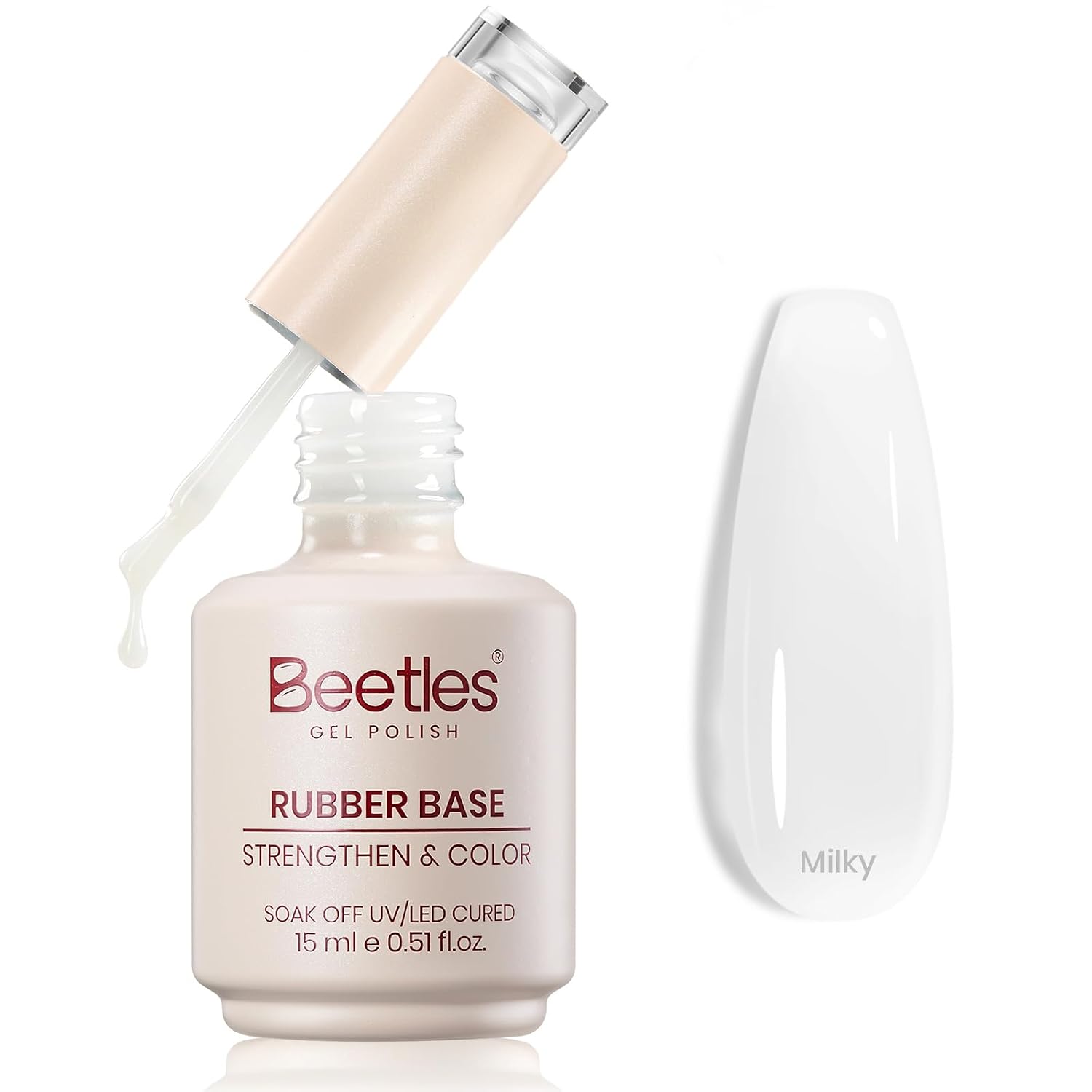Beetles Milky White Gel Nail Polish - Builder Base Coat
