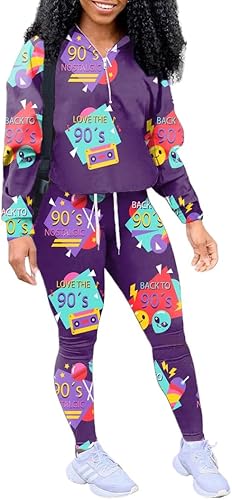 EOSIEDUR Conjunto deportivo de dos piezas para mujer con cremallera y pantalones de cintura elástica con bolsillos