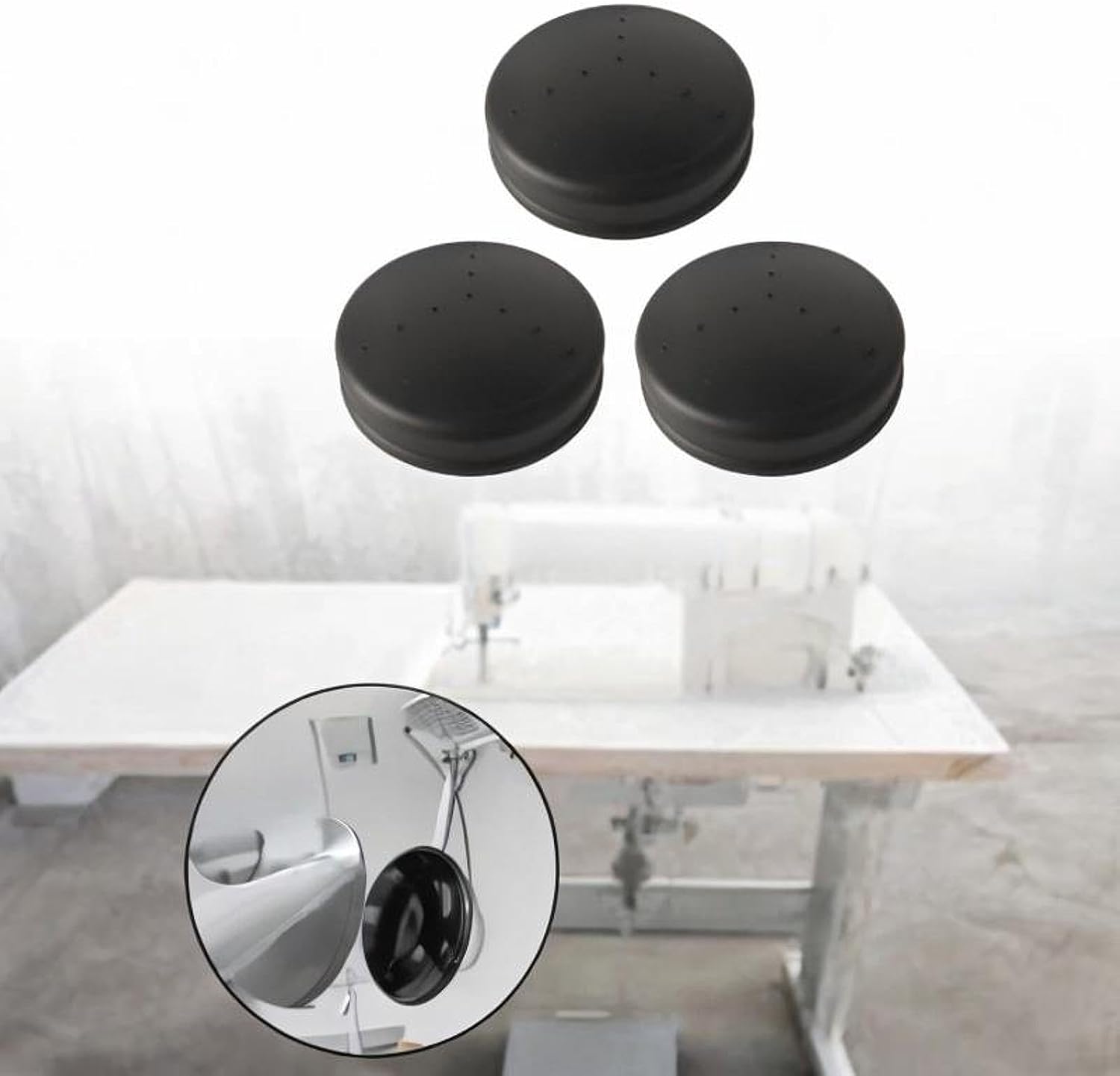 Sewing Machine Knee Lift Pad Shock Absorption Thickened Auxiliary Tool Silicone Knee Pad for Industrial Sewing Machine Tailor, Black