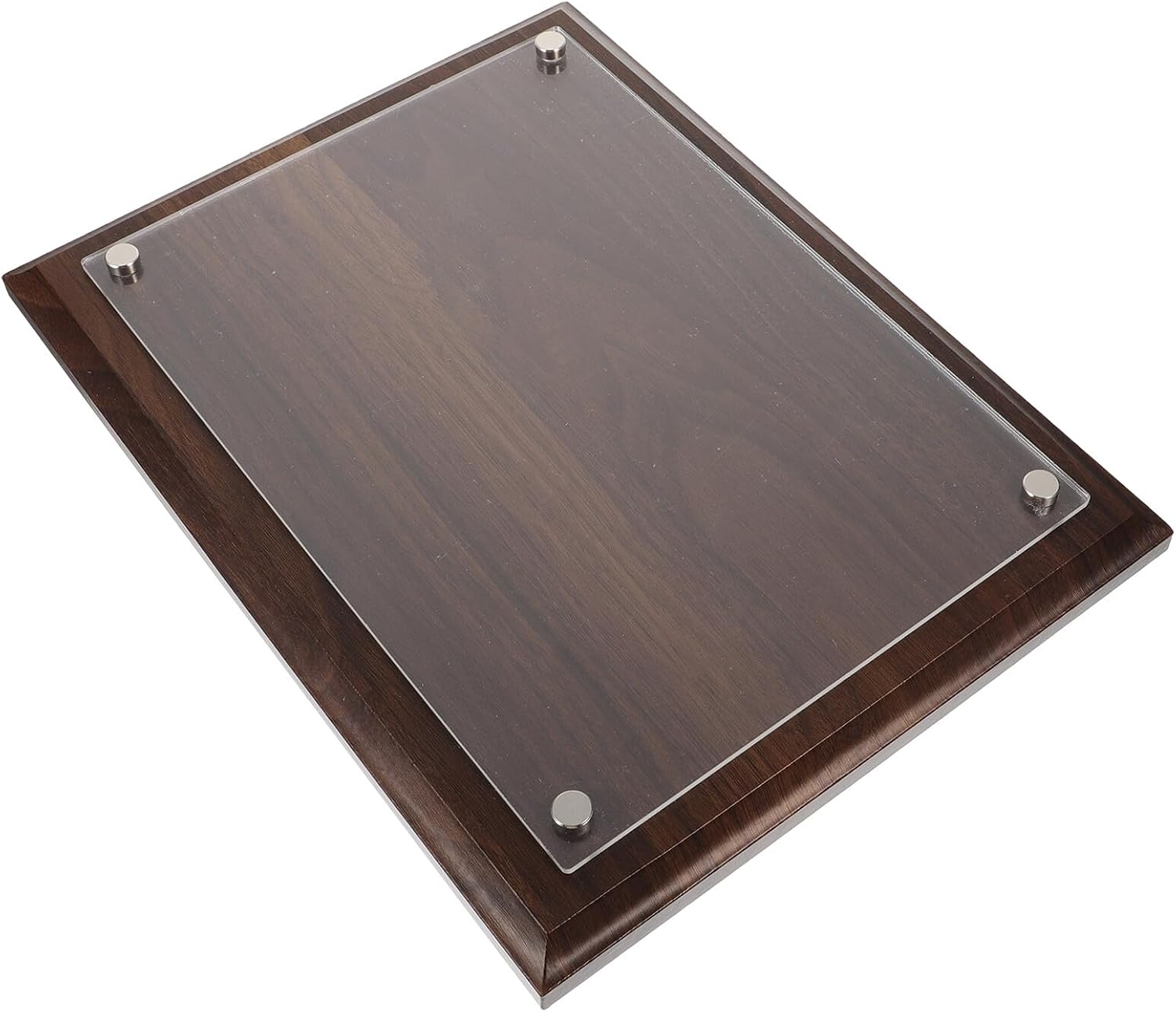 Wooden Photo Frame Walnut Finish A4 280x210mm Horizontal Vertical Document Holder Certificate Display for Home Office