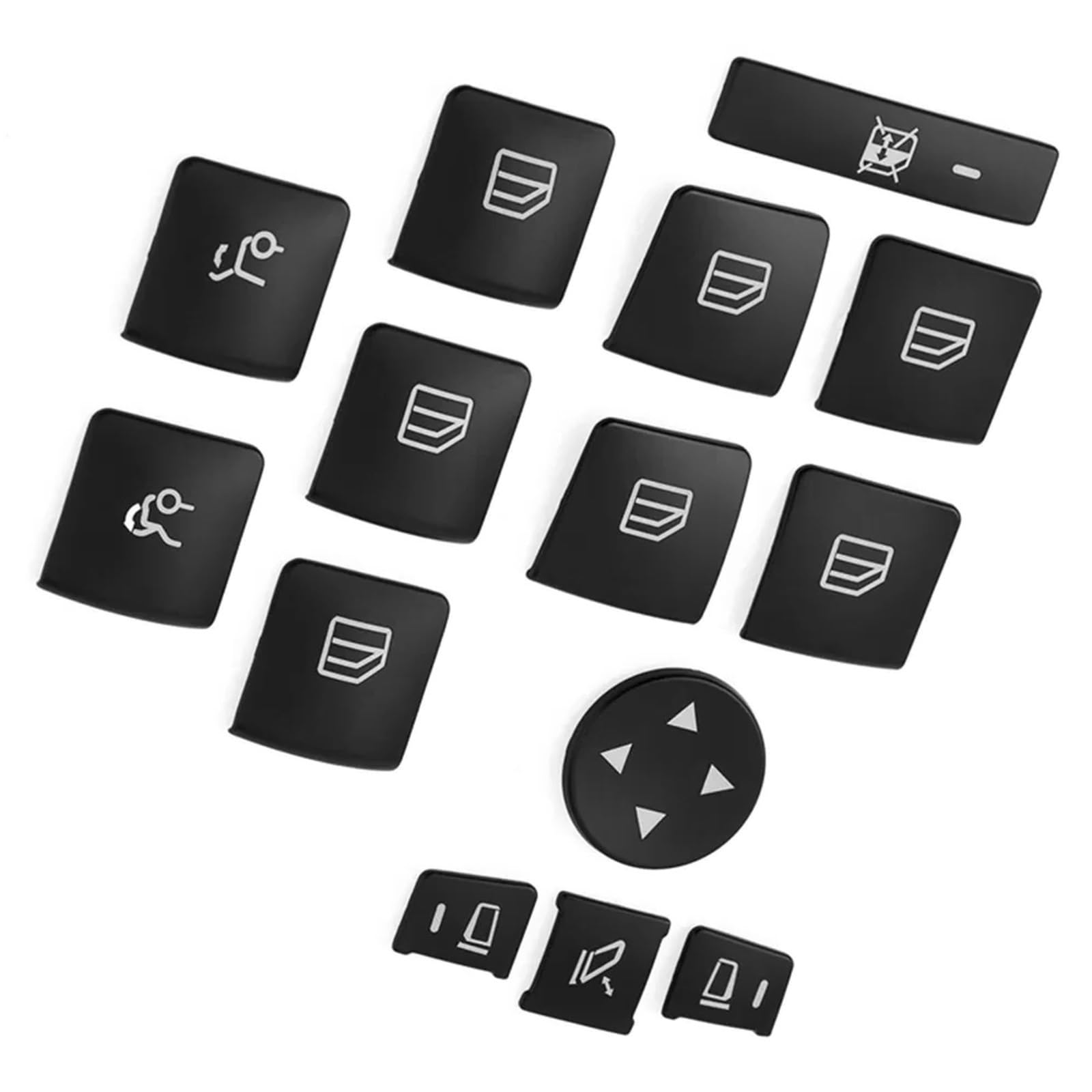 Switch Button Repair Stickers Compatible with Benz for C230 for C280 2008-2009 Car Interior Stickers Button Control Decals Window Switch Frame Decoration