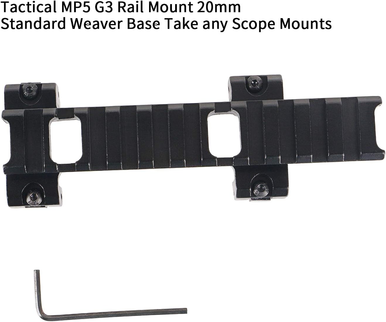 FOCUHUNTER Tactical Low Profile Mount Base for MP5/G3 20mm Weaver/Picatinny Rail Mount Base Adapter Aluminum - Image 4