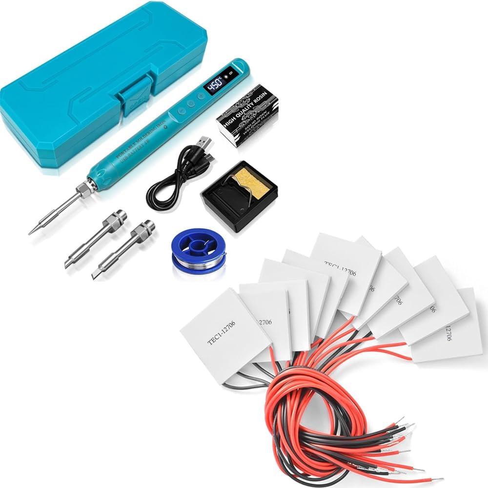 TEC1-12706 12V 60W 6A 40MMX40MM Heatsink Thermoelectric Cooler Cooling Peltier Plate Module 10pcs Compatible with Gaming Consoles/Devices