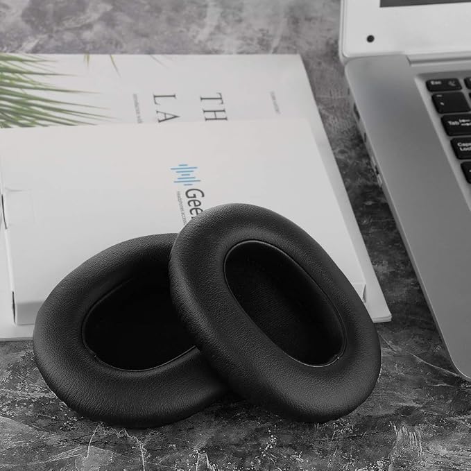 Almohadillas de repuesto Geekria compatibles con auriculares Edifier W830BT, W860NB, cojines para oídos (Negro) miniatura 6