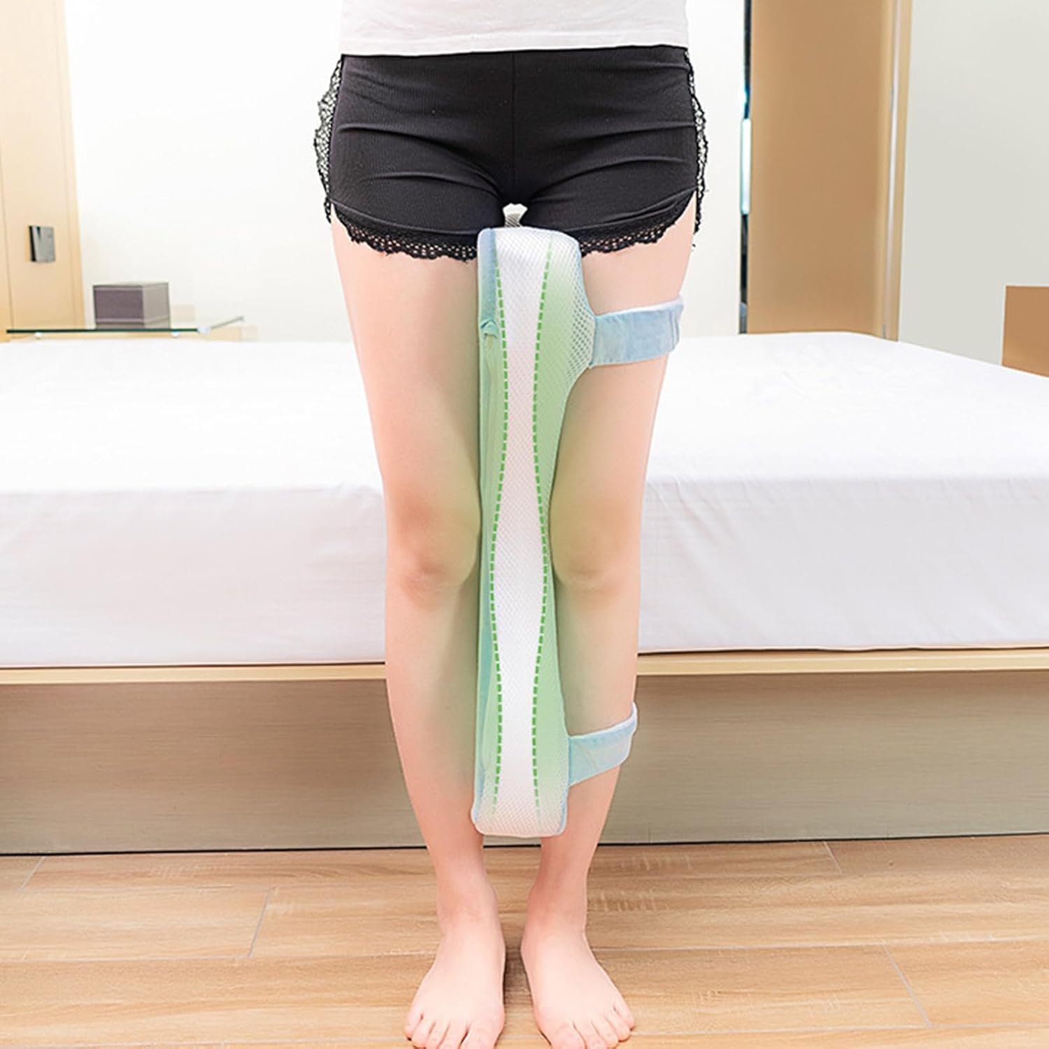 Ergonomic Memory Foam Knee Pillow for Side Sleepers Pressure Relief Adjustable Comfort Breathable Removable Cover Sleeping Pillow