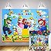 SK Mario Sfondo Avventura Gioco Video Mario e Principessa Pesca Sfondo Vinile Festa di Compleanno Baby Shower Decorazione Mario Sfondo 2.1x1.5m