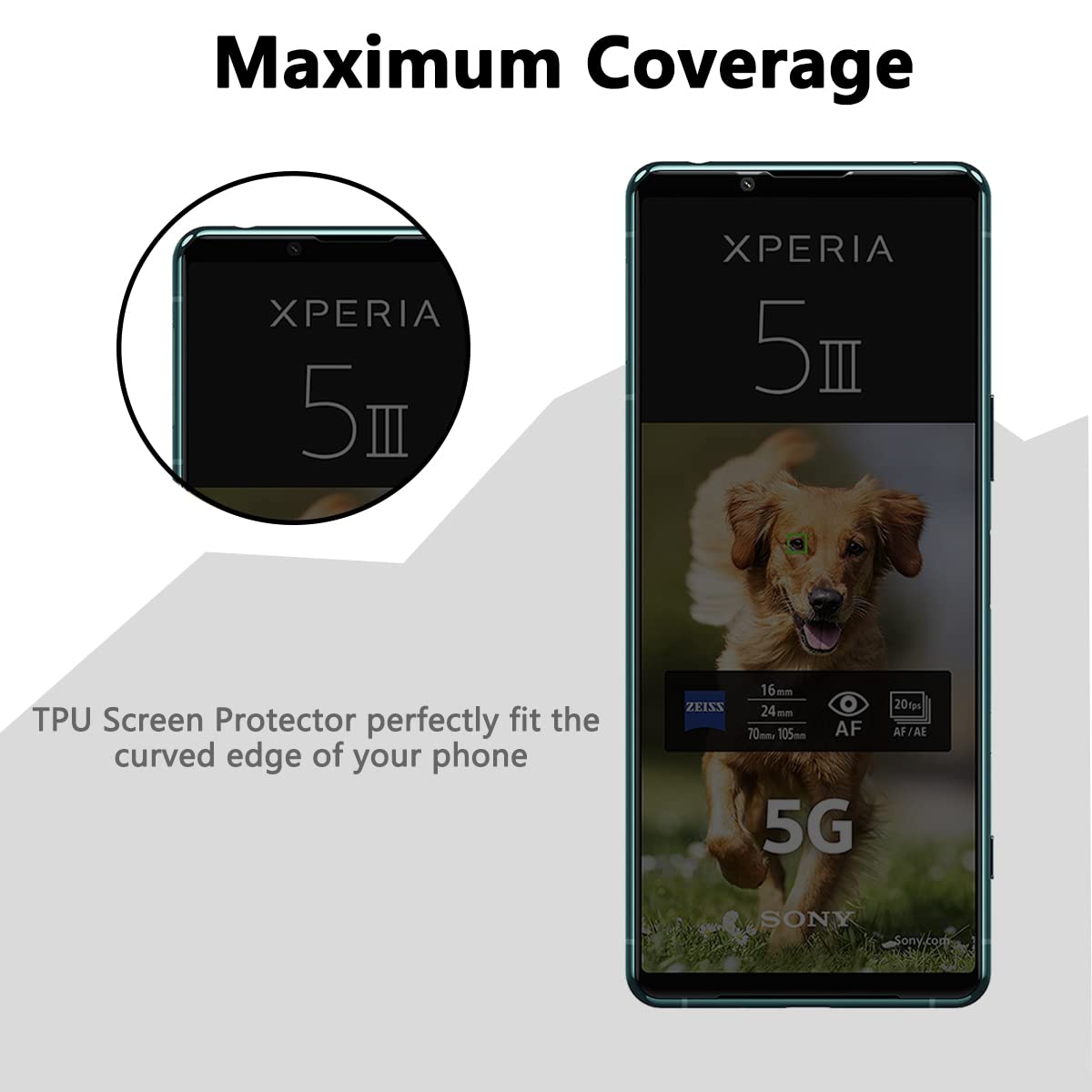 Pellicola Protettiva Upscreen Hybrid Glass Per Sony Xperia 5 III - Durezza 9H, Anti-impronta, Made In Germany