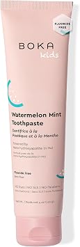 Boka Fluoride Free Nano Hydroxyapatite Toothpaste - Training Toothpaste - Appropriate for Sensitive Teeth - No Sulfate & Parabens - Natural Flavors & Vegan - Watermelon Mint 113g 1pk