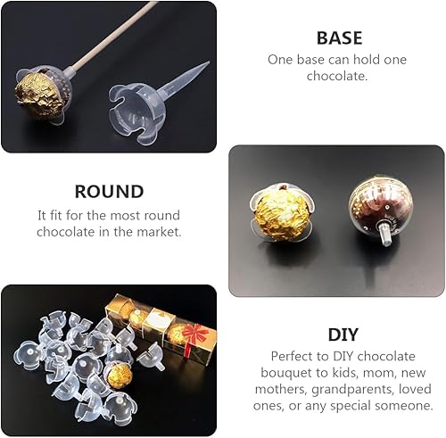 Miniatura 5 de EXCEART 50 soportes de bolas de chocolate transparentes, mini cupcakes, soportes para muffins, forro de trufa de chocolate, caja de embalaje de
