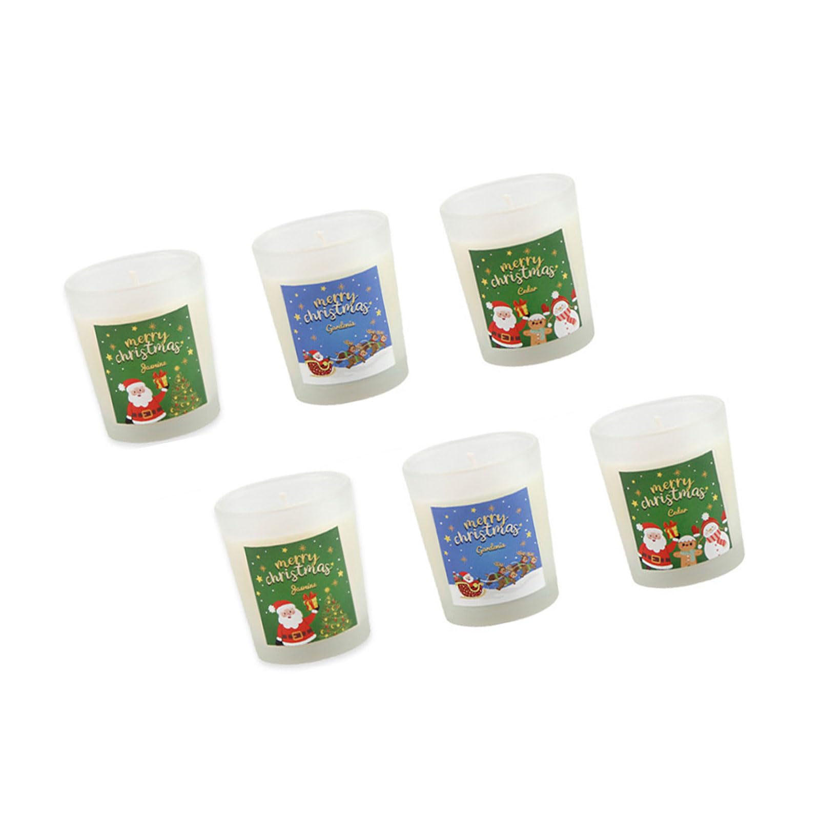 Soybean Wax Gift Set 6Pcs Natural Long Time Use Burn Time Multiple Fragrances Home Decoration Elegant Holiday Gift Set