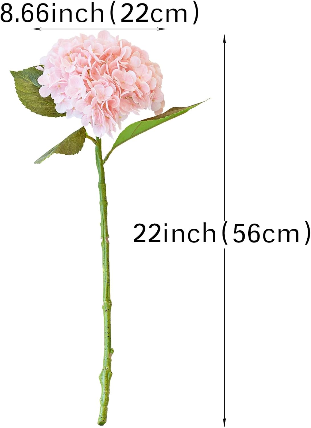 3PCS 22 inch Realistic Artificial Hydrangea Large Real Touch Flowers Artificial Flowers Dry Flowers Outdoor Wedding Christmas Office Family Party Living Room Table Decoration (Pink) - Image 2