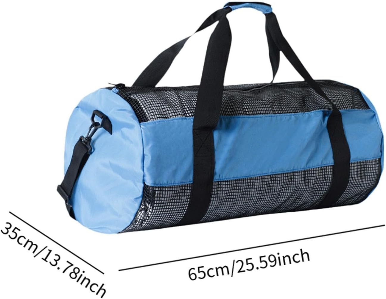 Mesh Diving Duffle Bag Equipment,Zipper Dive Duffel Bag, Diving Gear Tote for Beach Water Sports Underwater Surfing,