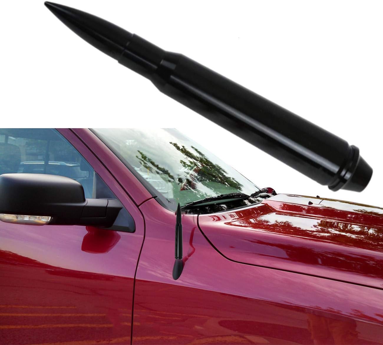 5.7" Black Bullet Antenna,Heavy Gauge Billet Aluminum