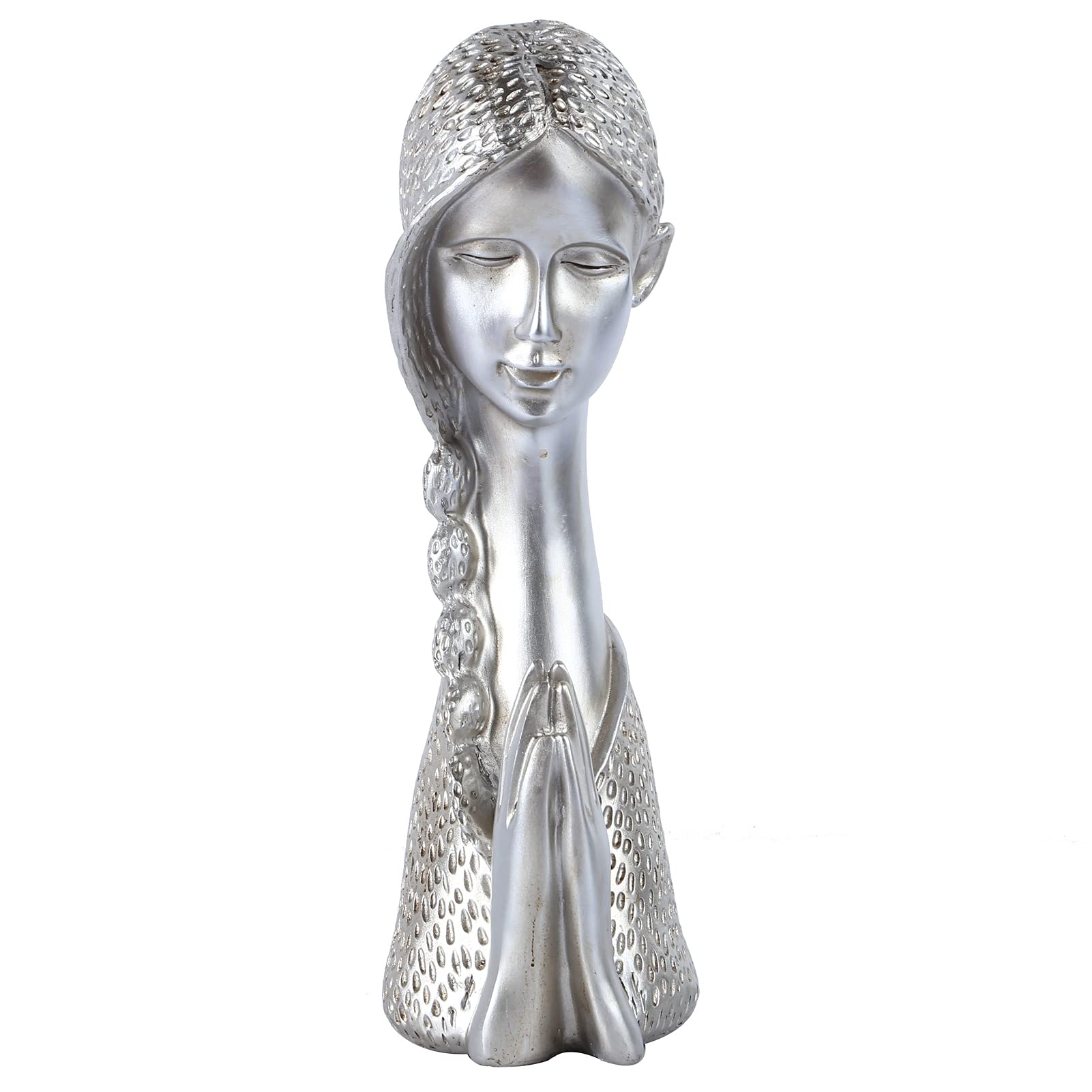 Estatua Moderna Figuritas Art Deco Damas, Mujeres en Oro/Plata Estatuas de Niña Artesanías de Resina de Gran Tamaño, Plata