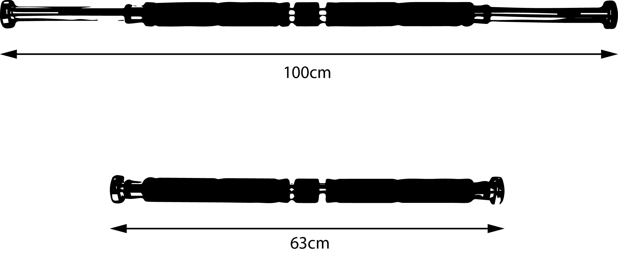 SportVida Klimmzugstange Tür für türrahmen. Pull up Bar Door Frame. Türstange für das Training zu Hause oder im Fitnessstudio. Einstellbare Breite. (Width: 63-100)