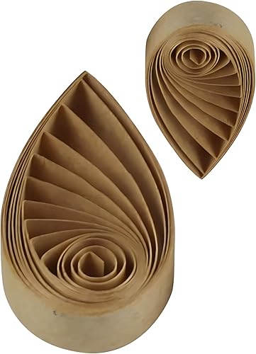 Tiras de papel de filamentos en tonos marrones de 0.197 in en tonos de chocolate, 120 piezasjuego de tiras de 21 pulgadas de longitud, juego de