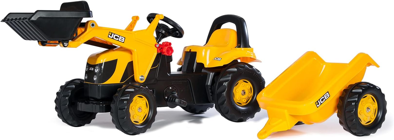 – Rolly Toys Rolly Kid JCB Tractor with Frontloader and Trailer