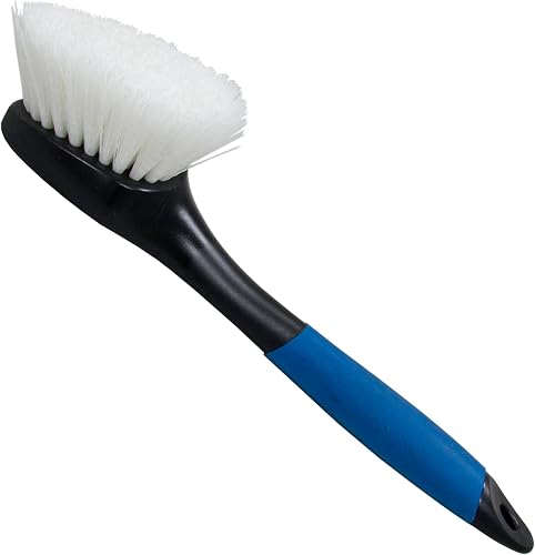 STAR BRITE Deck Brush Stiff - Long Handle (040115) | Stiff bristles, extra-long handle, marine-grade materials, ergonomic grip, chemical & UV resistant, lightweight