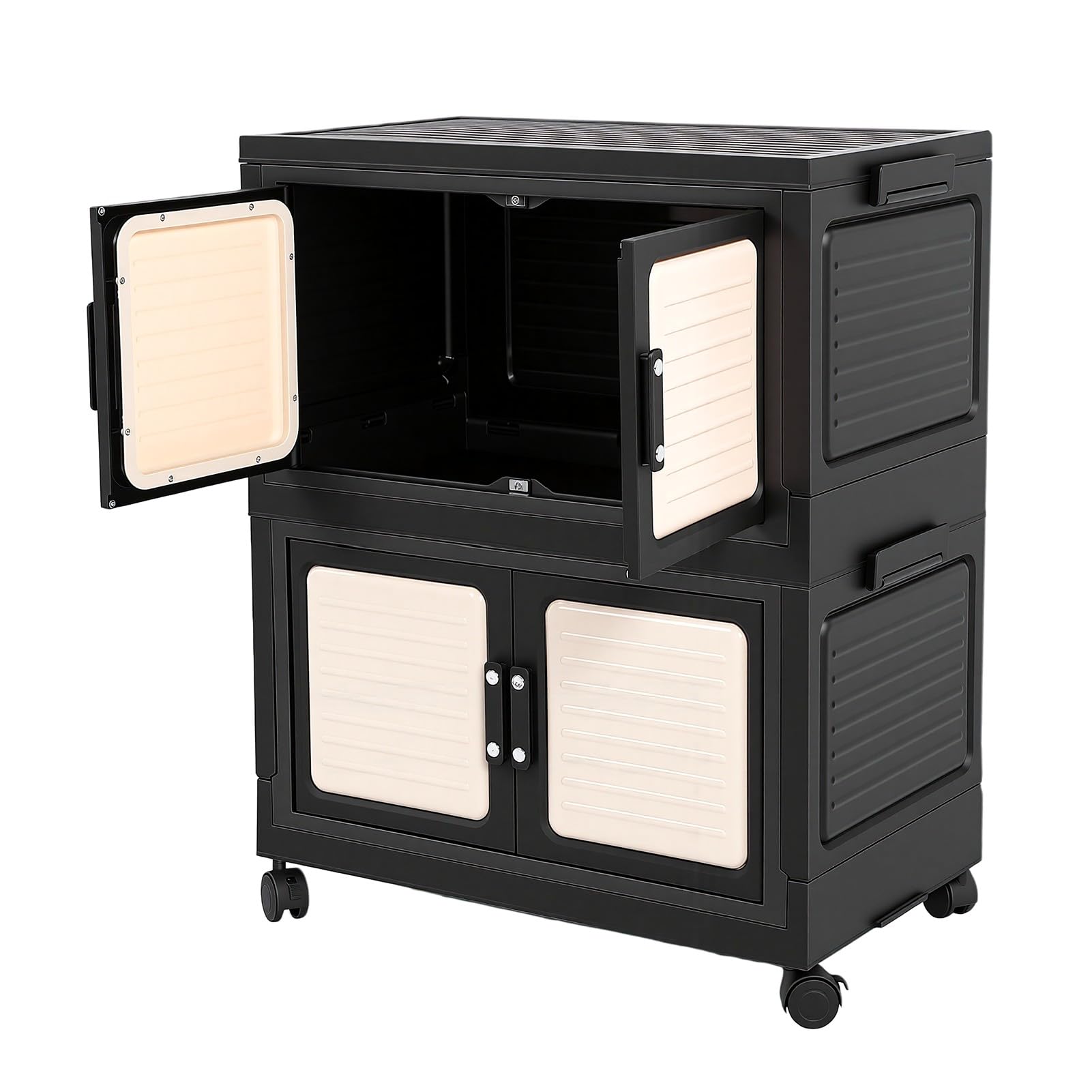 TOPINCN Placard de Rangement Pliable, Boîte de Rangement Escamotable PP
