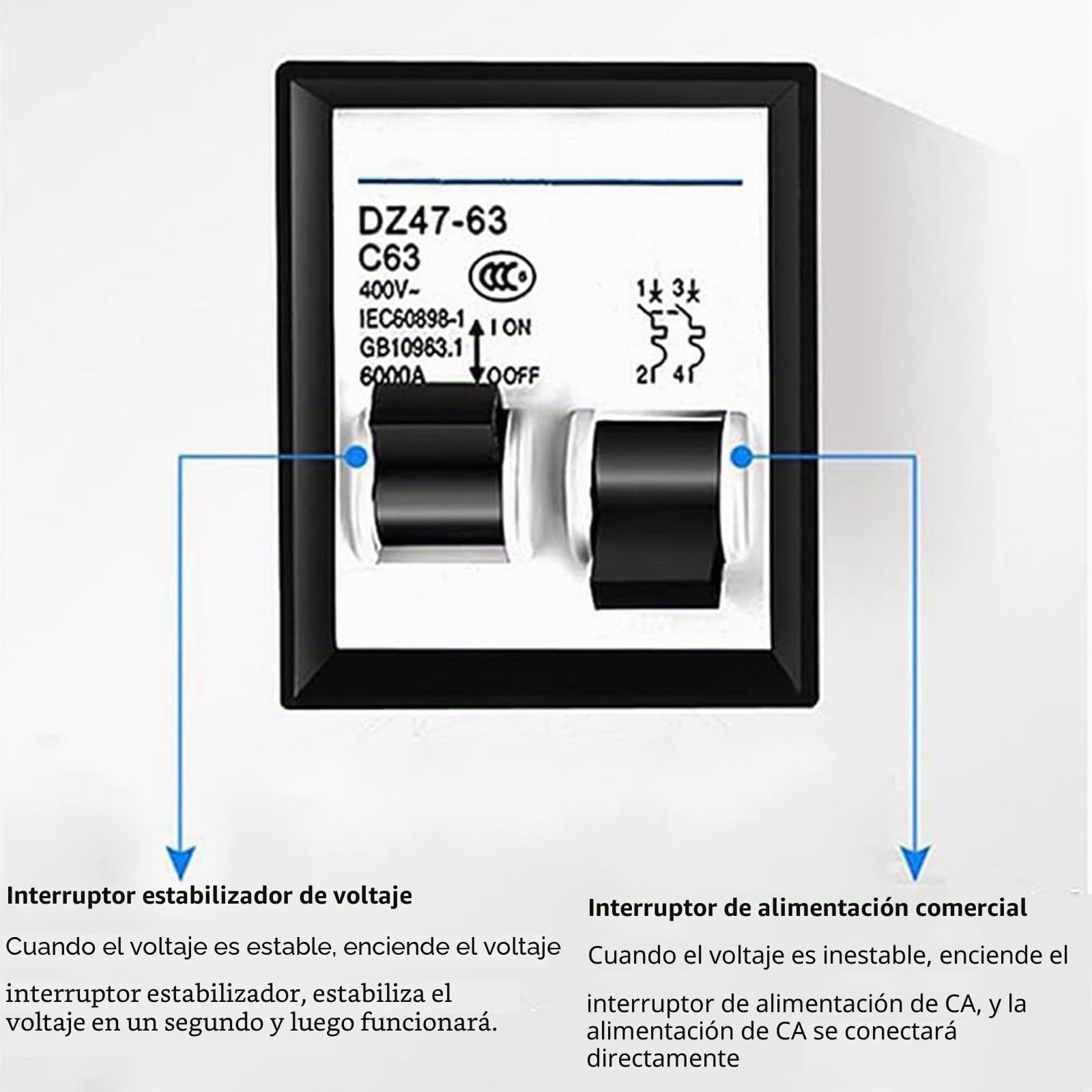 Estabilizador De Voltaje 220V 15000W,Estabilizador De Voltaje De Potencia Automático con Pantalla Digital Dual,Regulador De Aire Acondicionado De Alta Potencia Cobre Puro para El Hogar