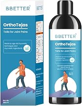 BBETTER OrthoTejas | Ayurvedic Oil for Knee, back, shoulder & Joint Pain Relief, Swelling and Stiffness | Fast-Absorbing Oil with Likucha Thailam and Karpooradi Thailam | Long-Lasting Relief | 200ml