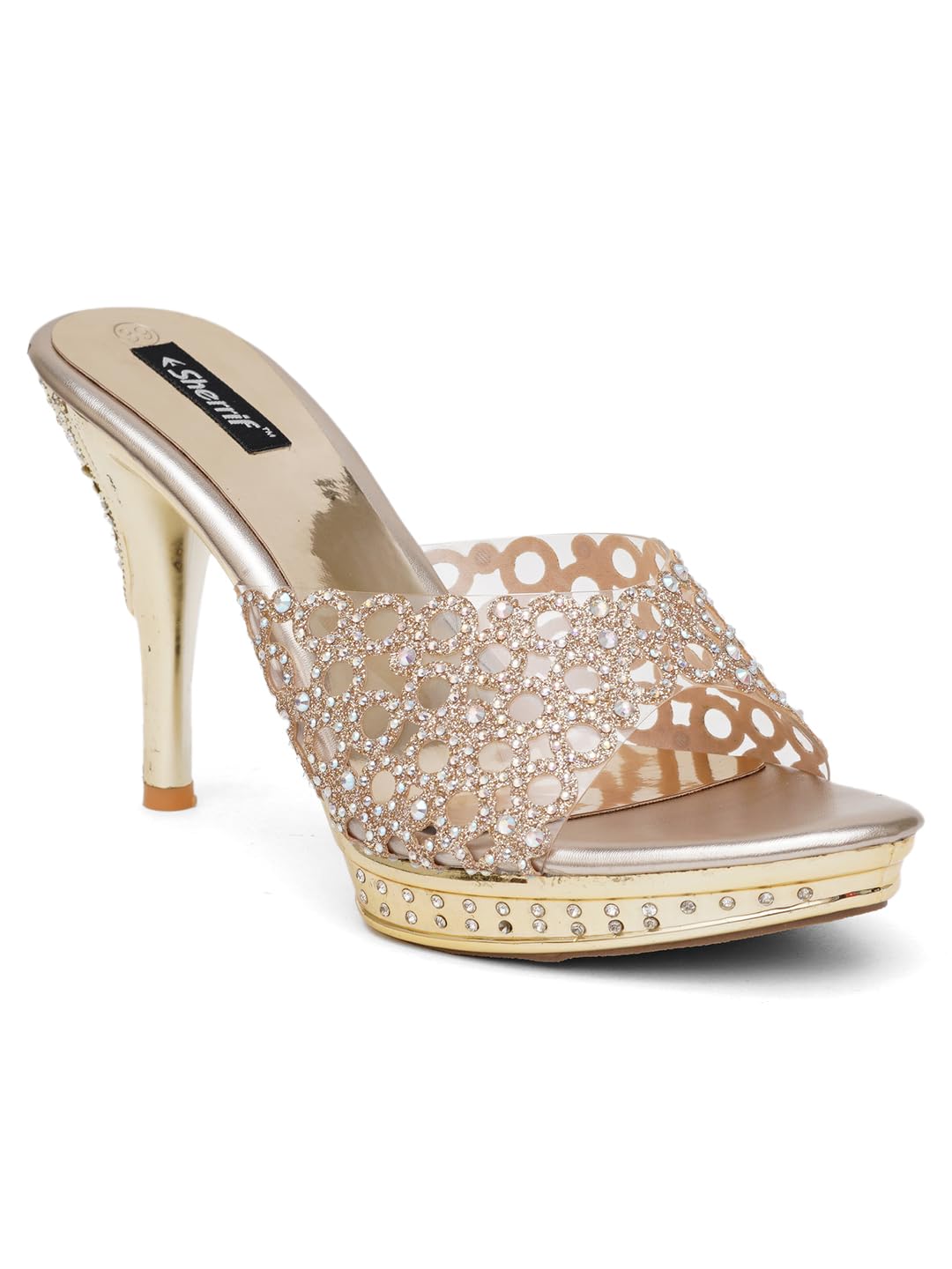 SHERRIF Womens Gold Color Mules (SF-4479-A-GOLDEN-35) (B0CLB3FMLB) Amazon Price History, Amazon Price Tracker