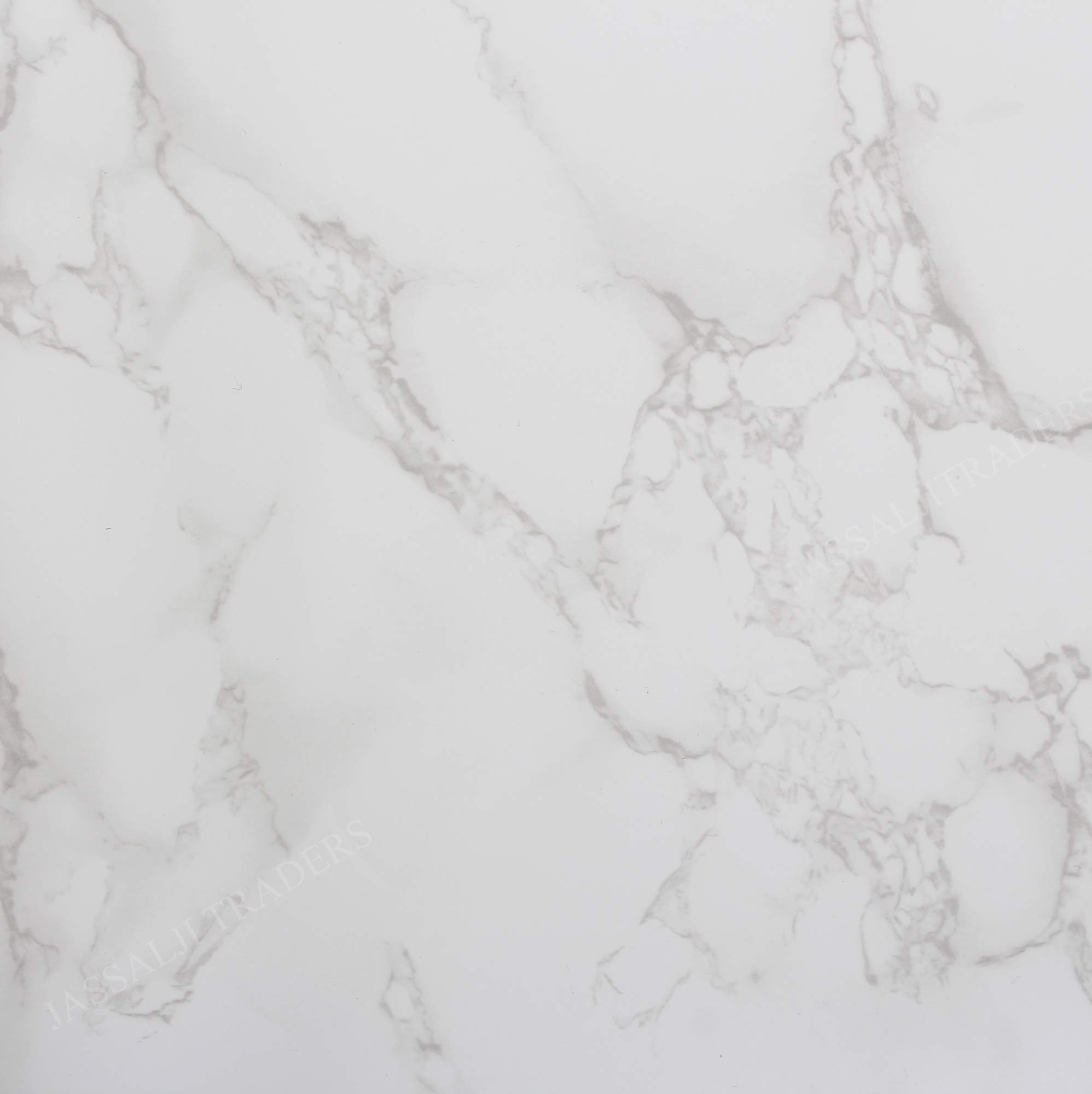 Fusion Graphix White Granite Look Marble Gloss Film Vinyl Self Adhesive Counter Top Peel and Stick Door Wardrobe Wall Papers Wall Decal M-1 (24x200) 4