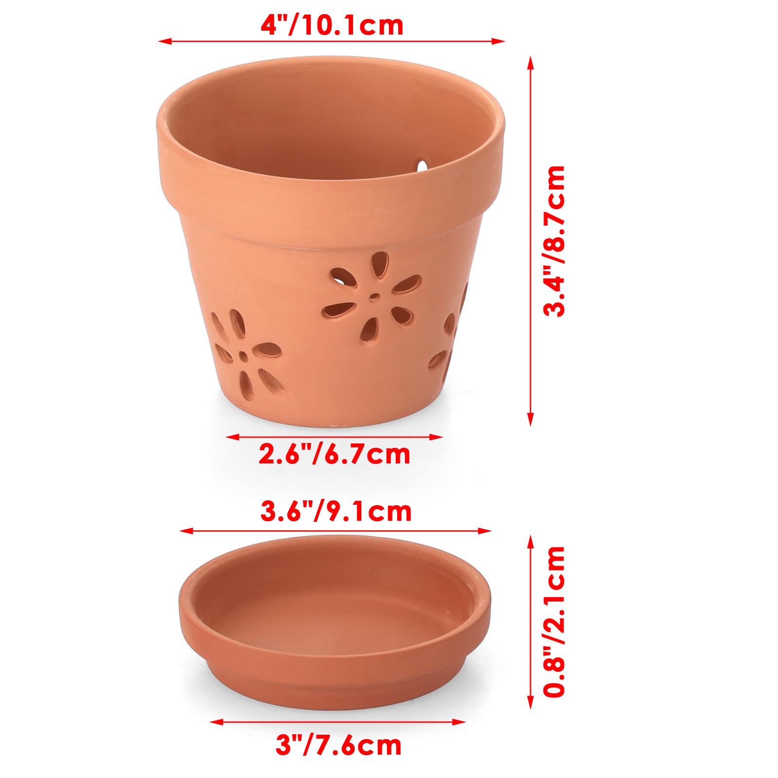 Amazon.co.jp: BSTKEY 6個セット 素焼き鉢 植木鉢 陶器鉢 観葉植物鉢