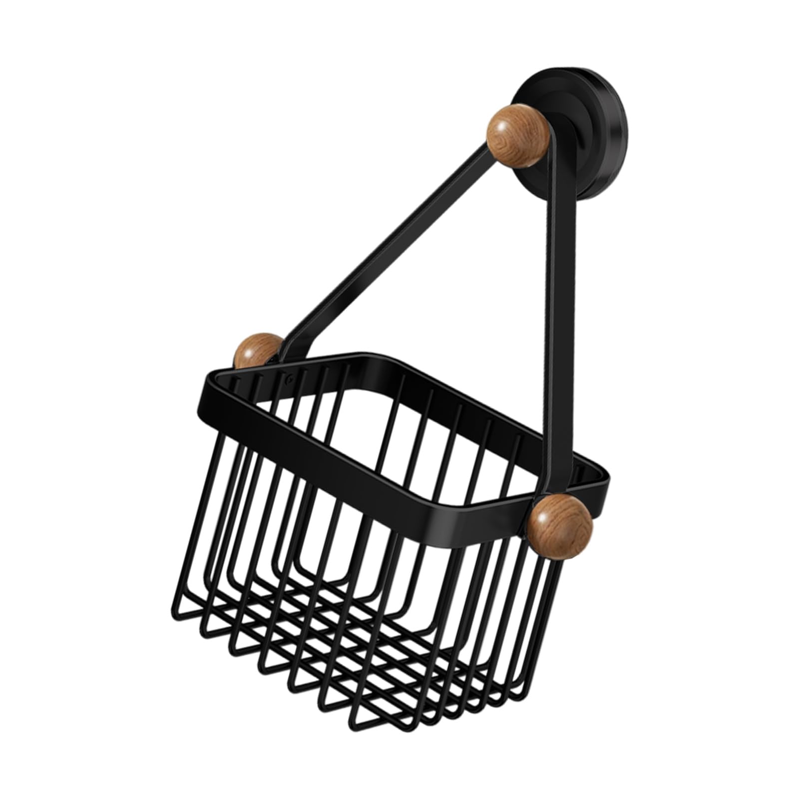 Kalttoy Duty Adhesive Kitchen No Drill Wall Mounted Basket with Carbon Steel Rustproof for Spices Storage Rustproof Ventilated Kitchen Basket